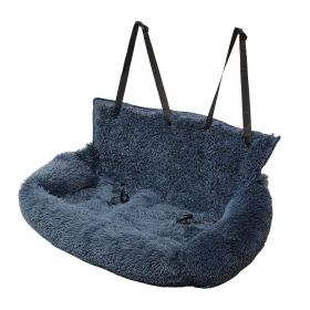 Dog Car Seat For Small Medium Large Dogs,Two Dogs Car Back Seat,Travel Pet Booster Seat With Seat Belt,Washable Long Plush Safety Pet Car Seat For Cat